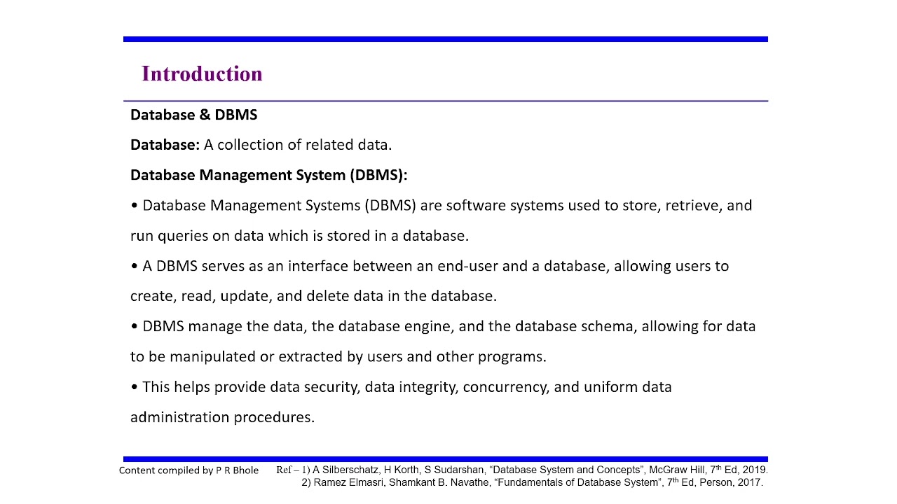 Introduction to Database and DBMS - PRB