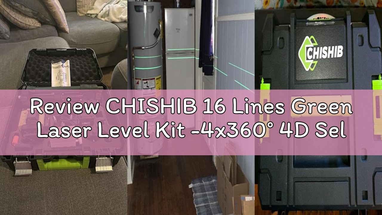 Review CHISHIB 16 Lines Green Laser Level Kit -4x360° 4D Self-Leveling Cross Line Laser Level, Rotar