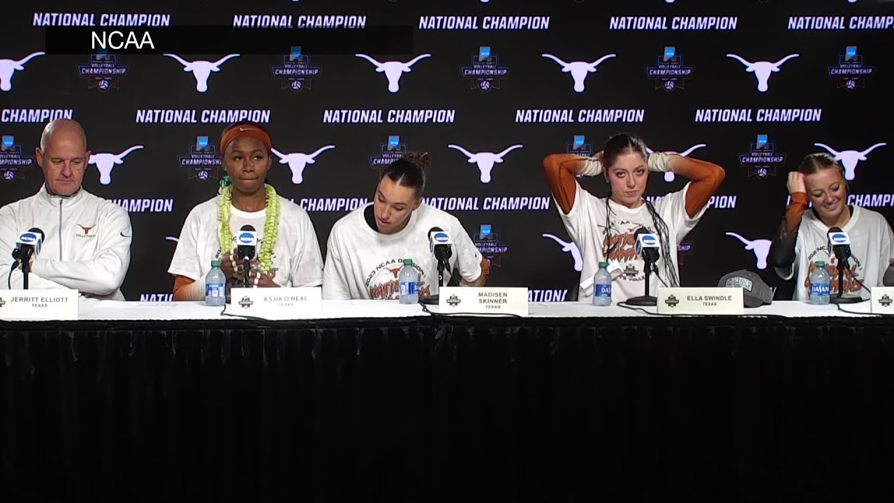 Texas' Elliott, O'Neal, Skinner, Swindle and Halter full press conference after sweeping Nebraska to