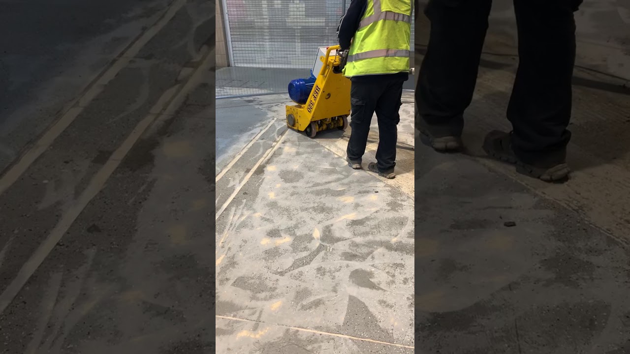Scabbling defective floor