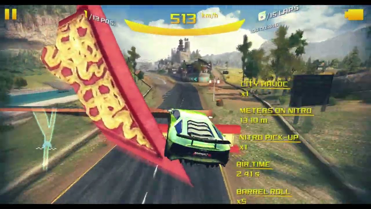 Asphalt 8 Lamborghini Aventador SV, The Great Wall Rev, 13 Racers, 15 Laps. (818km Speed)