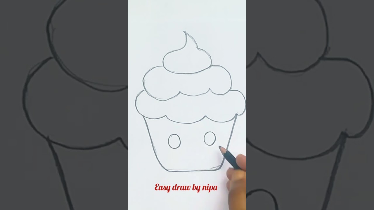 cupcake drawing 