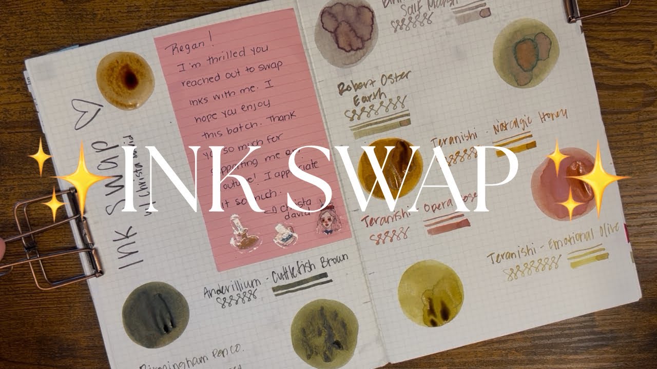 ❤️ INK SWAP SWATCHING ❤️ Ink Swap with @christadavidstationery 