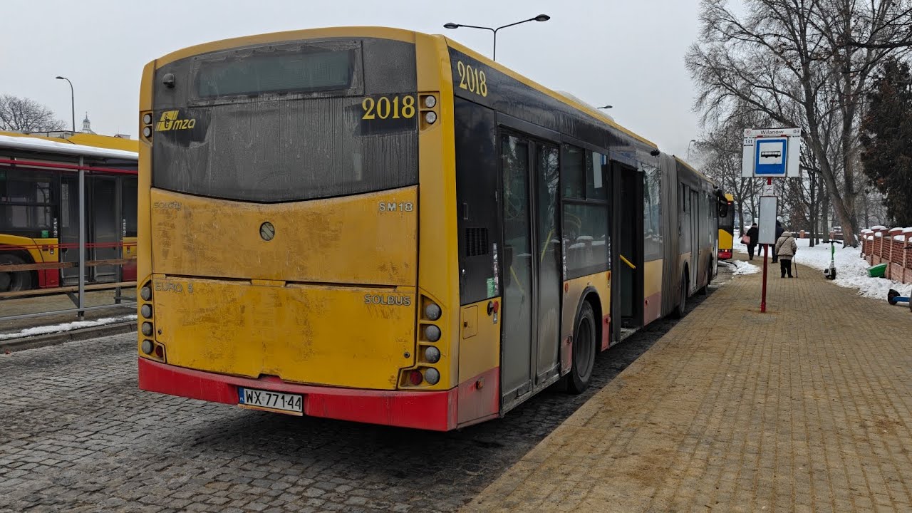 Linia 131 ( Kurs Wydłużony ) - Solbus SM18 #2018 ( MZA Warszawa )