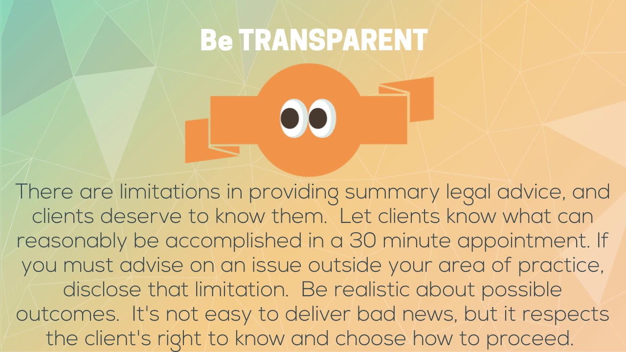 Trauma informed care/legal services
