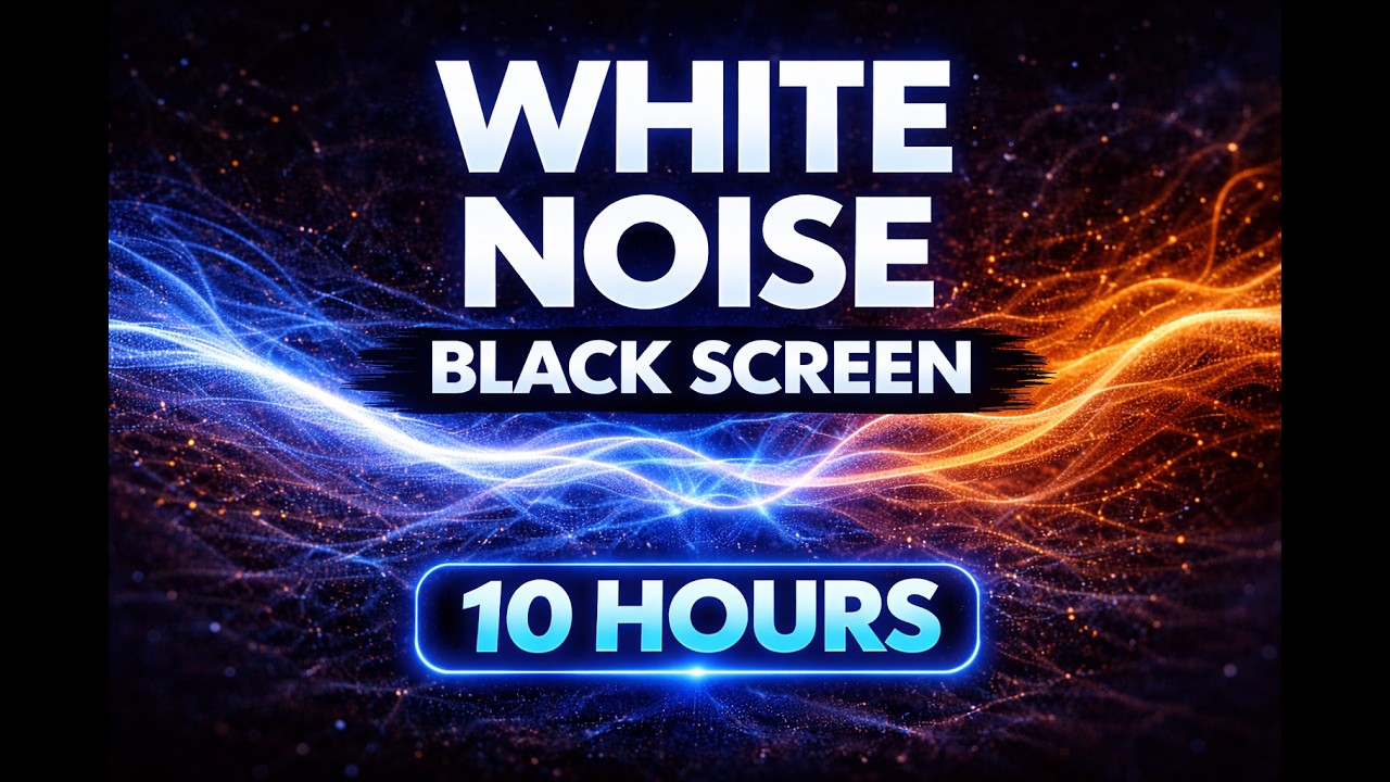 10H White Noise for Sleep | Black Screen Deep Relaxing White Noise for Focus