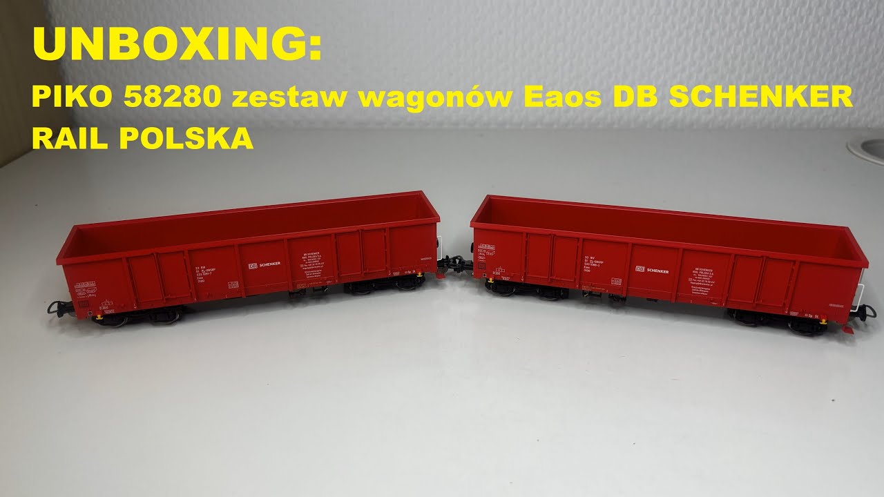 UNOXING: PIKO 58280 zestaw wagon&oacute;w Eaos DB SCHENKER RAIL POLSKA