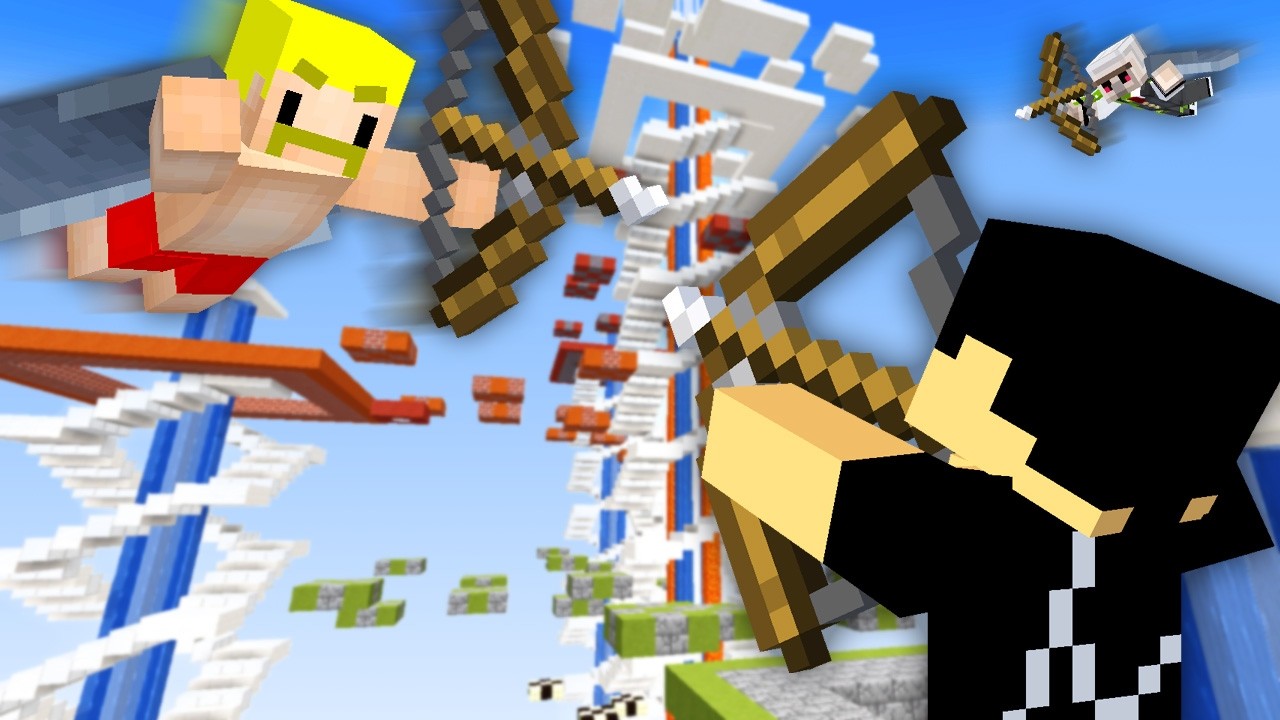 アスレだ！弓矢だ！叩き落とせ！【マイクラ】
