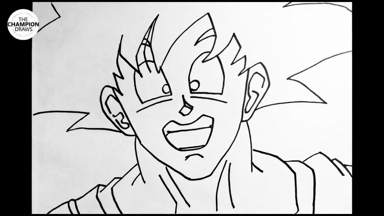 How To Draw Goku (Easy method by a master)