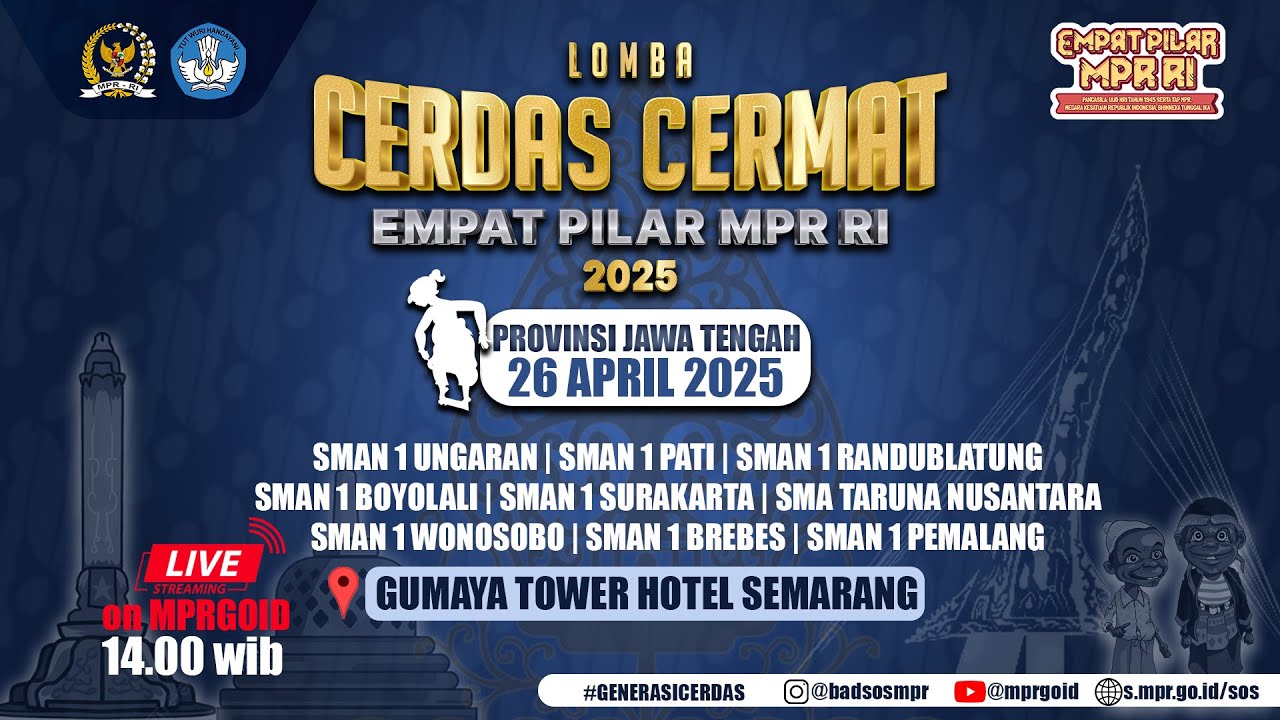 Final Lomba Cerdas Cermat Empat Pilar MPR RI 2025- Provinsi Jawa Tengah
