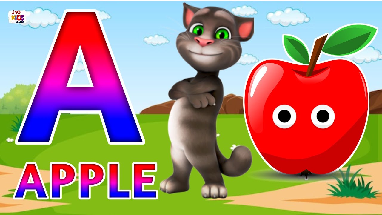 Phonics Song 2 with TWO Words in 3D - A For Apple🍎🍏- ABC Alphabet Songs with Sounds for Children's