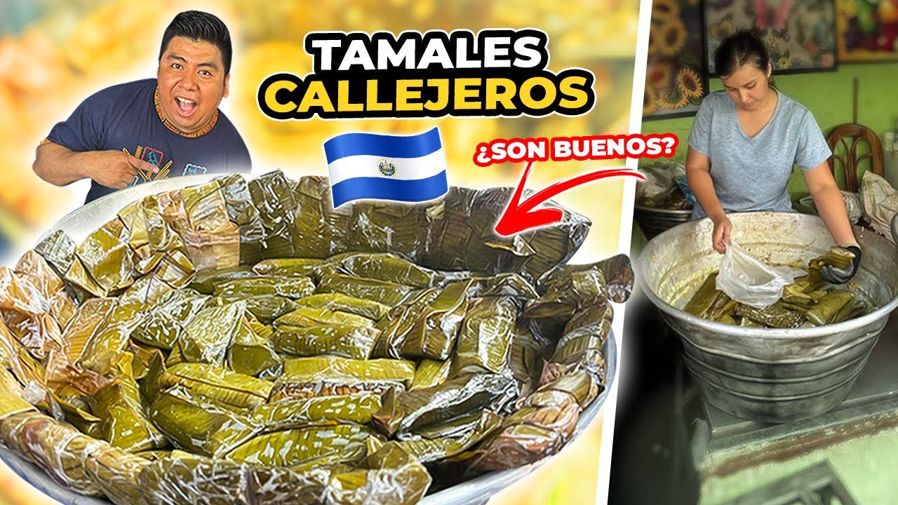 🤤PROBANDO los TAMALES CALLEJEROS del CENTRO de SAN SALVADOR