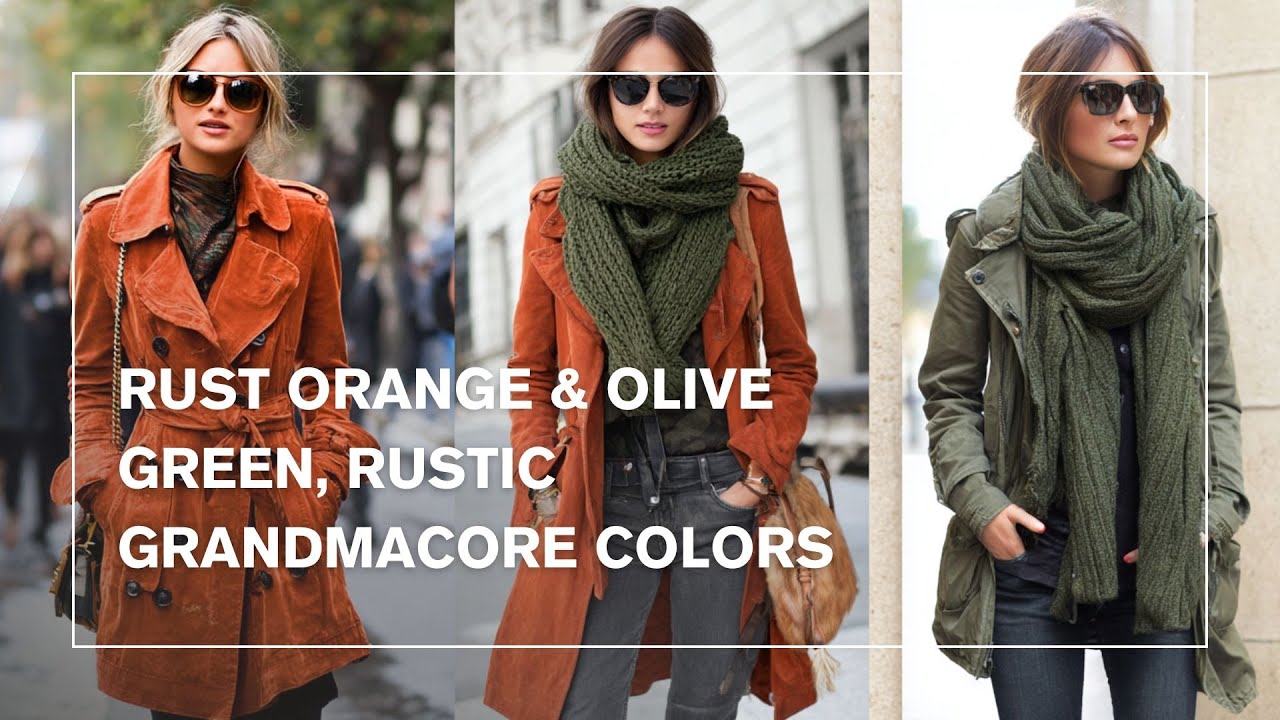 🌰 Rust Orange & Olive Green | Rustic Grandmacore Color Duo