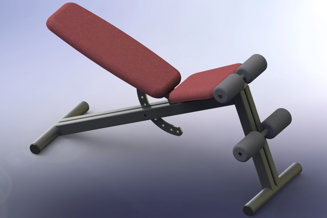BANCO ABDOMINAL REGULAVEL 3D