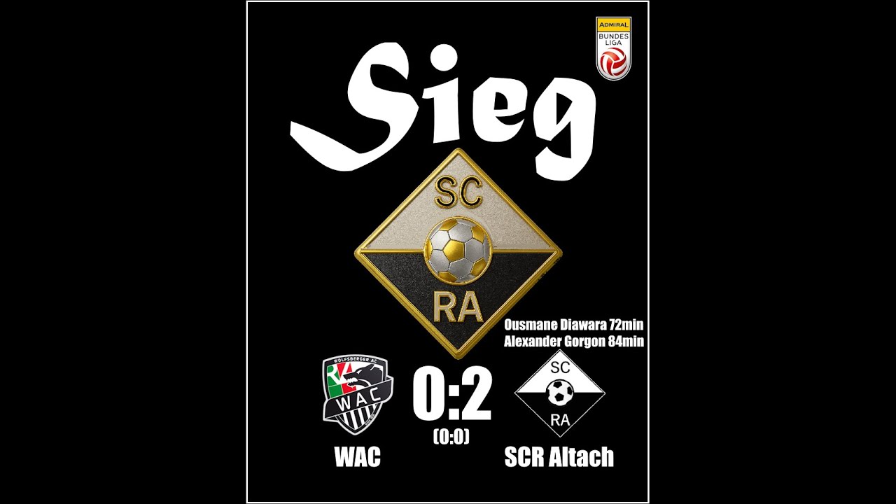 Zusammenfassung: WAC vs SCR Altach - 0:2 (0:0) 02.08.2025 Lavanttal Arena