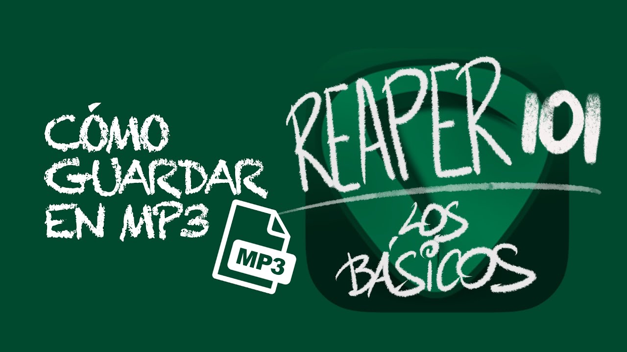 Cómo guardar en MP3 en REAPER