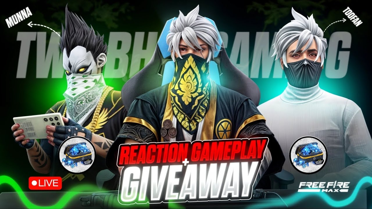 Free Fire Live Giveaway Custom Room💎 | Reaction Gameplay |