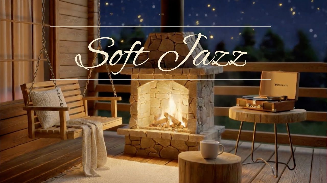 Soft Jazz Fireplace Ambience | Cozy Background Music 2 Hours for Study and Relaxing