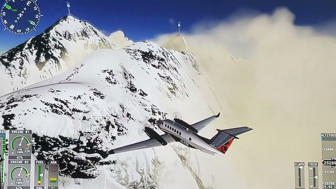 Playing flight simulator For the first time !!￼