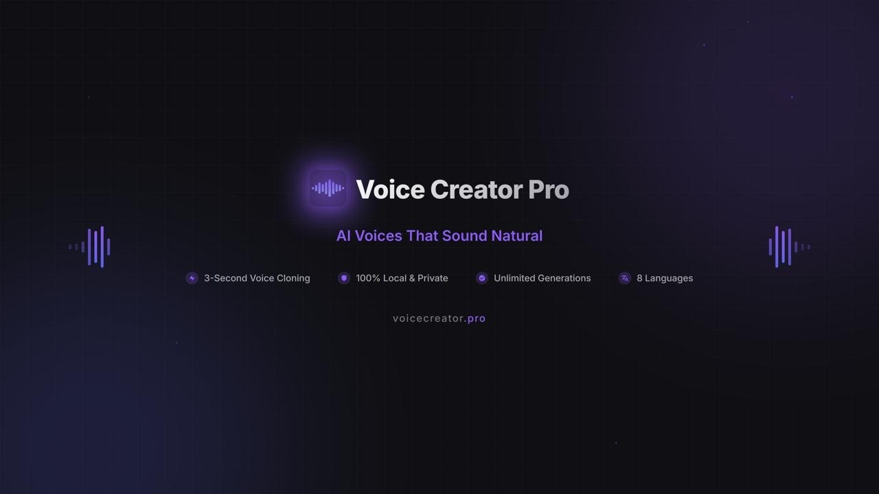 Voice Creator Pro: Clone or Design Voices Locally
