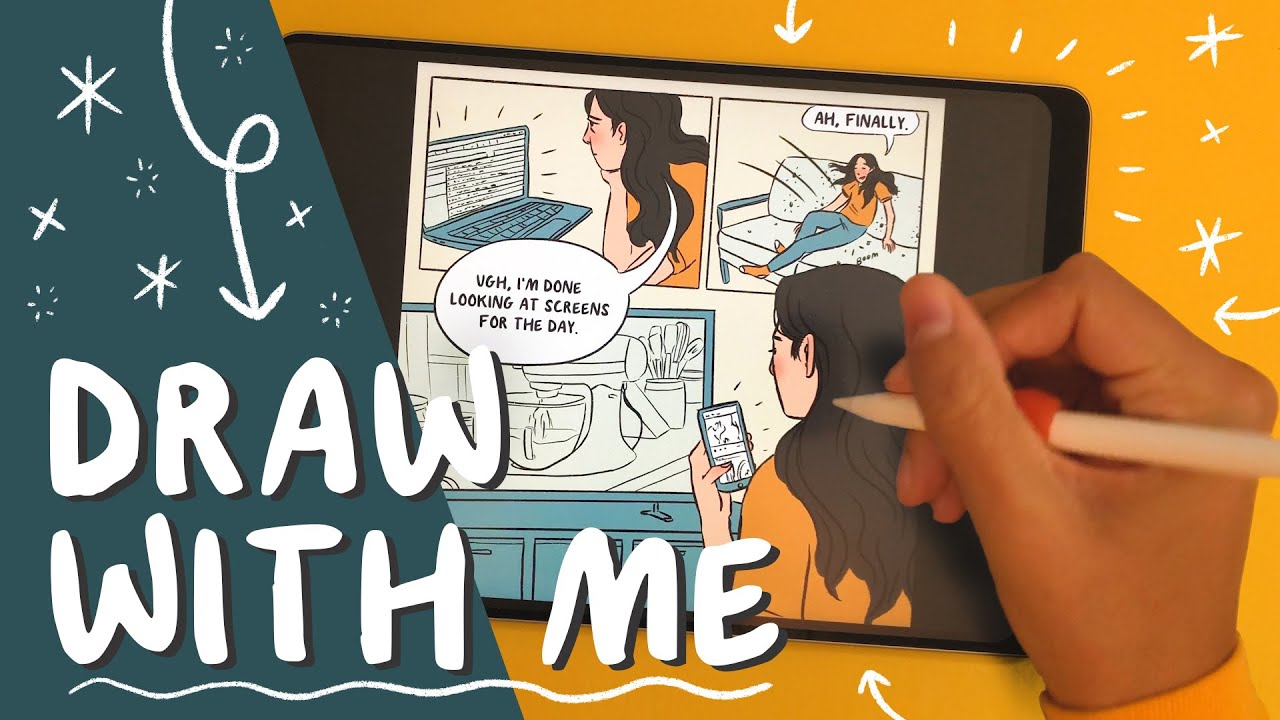 draw with me ✨✏️ drawing a comic in procreate!