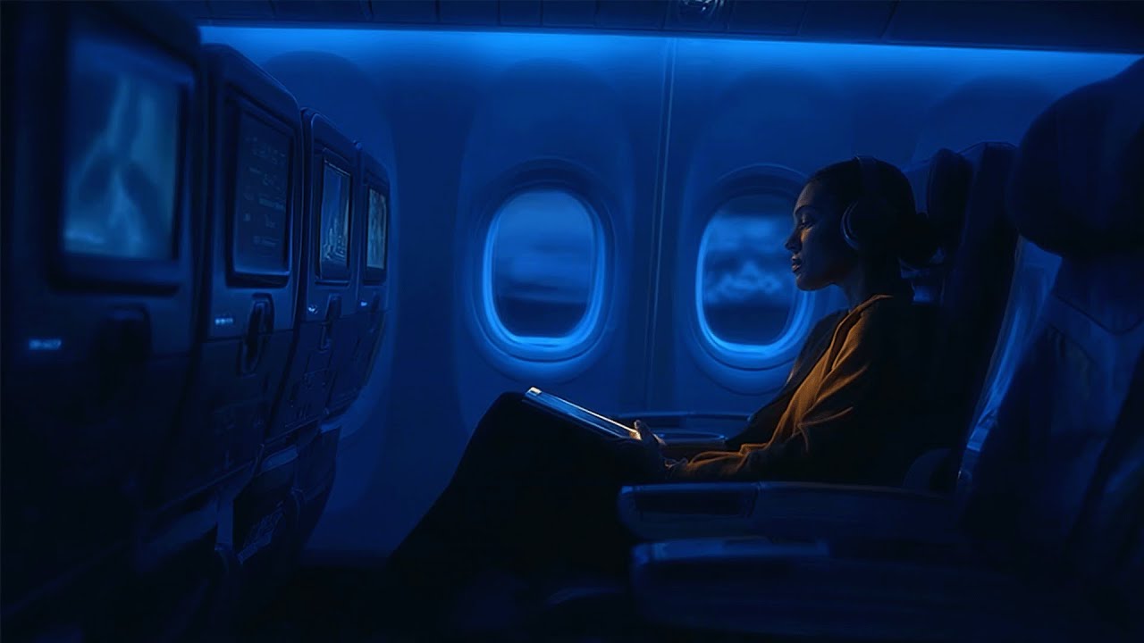Airplane White Noise for Focus & Relaxation | Smooth Flight Ambience