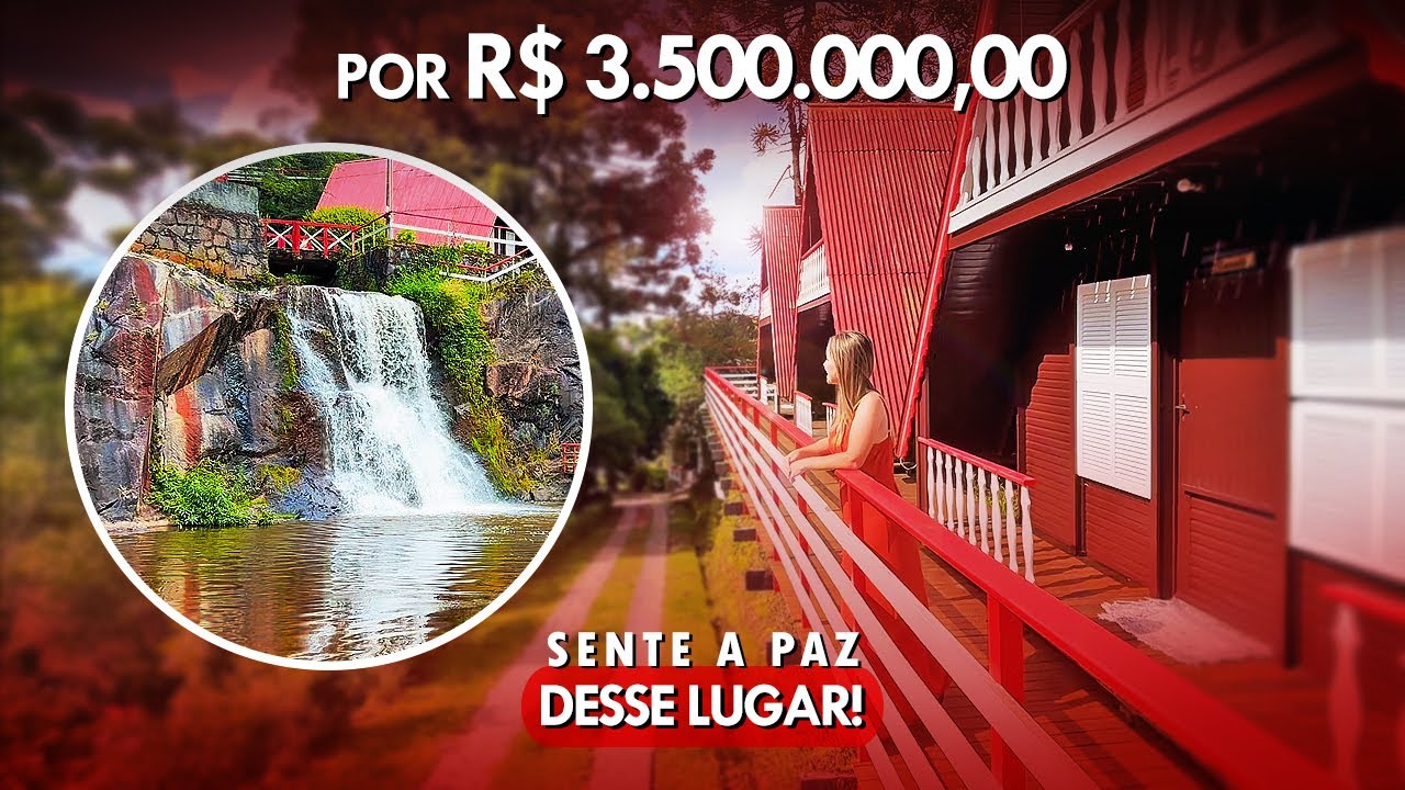 🍁 Propriedade com cachoeira ✨ 7 chalés + 2 bangalôs em meio a natureza de Campos do Jordão