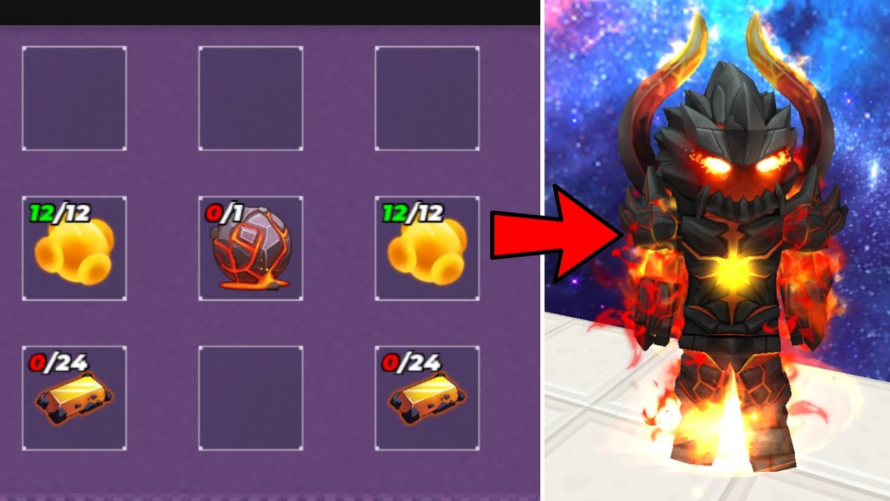 Crafting Lava Core Armor in SkyBlock! (Blockman Go)
