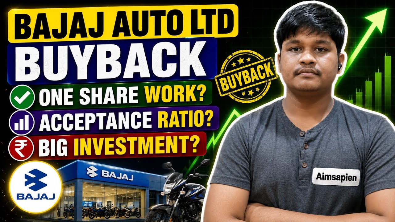 Bajaj Auto ltd Buyback Big Opportunity? | One Share work? | Acceptance Ratio? | Aimsapien 