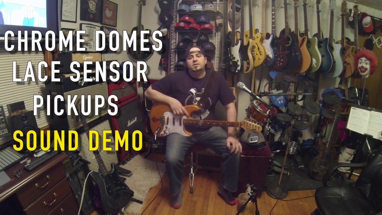 Lace Sensor Chrome Domes Pickups Demo - Fender Guitar