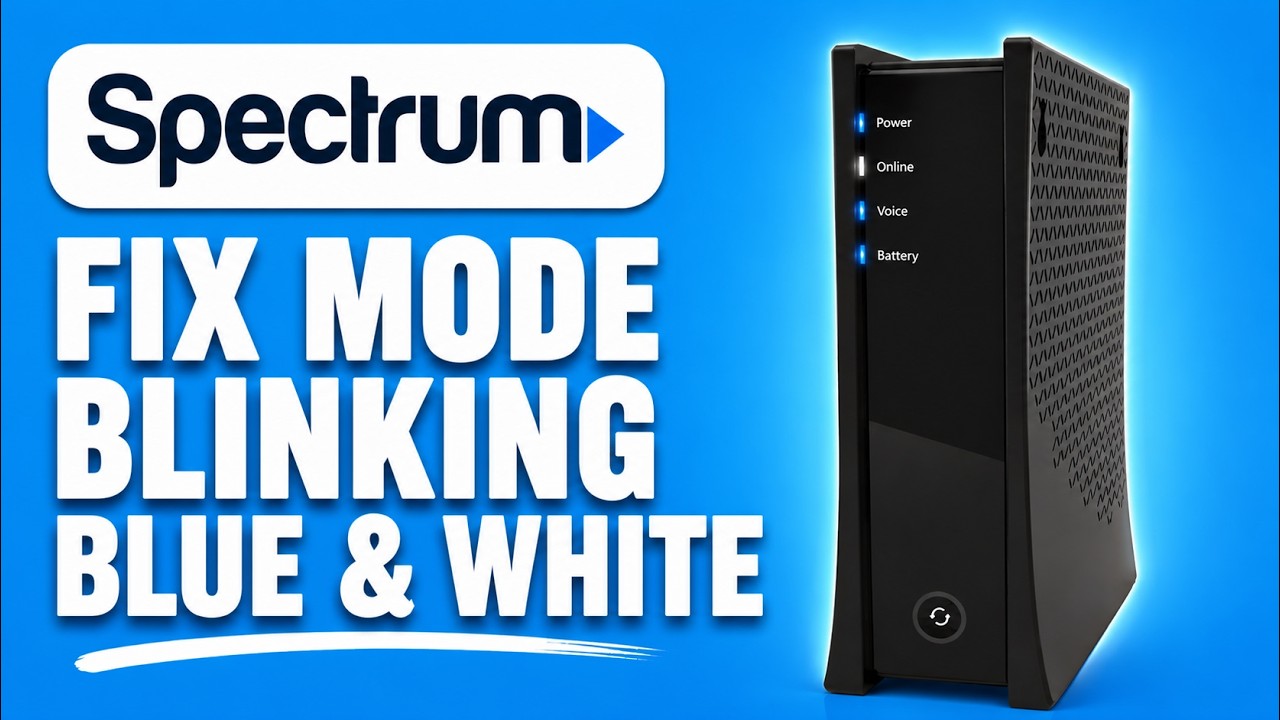 How to Fix Spectrum Modem Blinking Blue and White - Step By Step