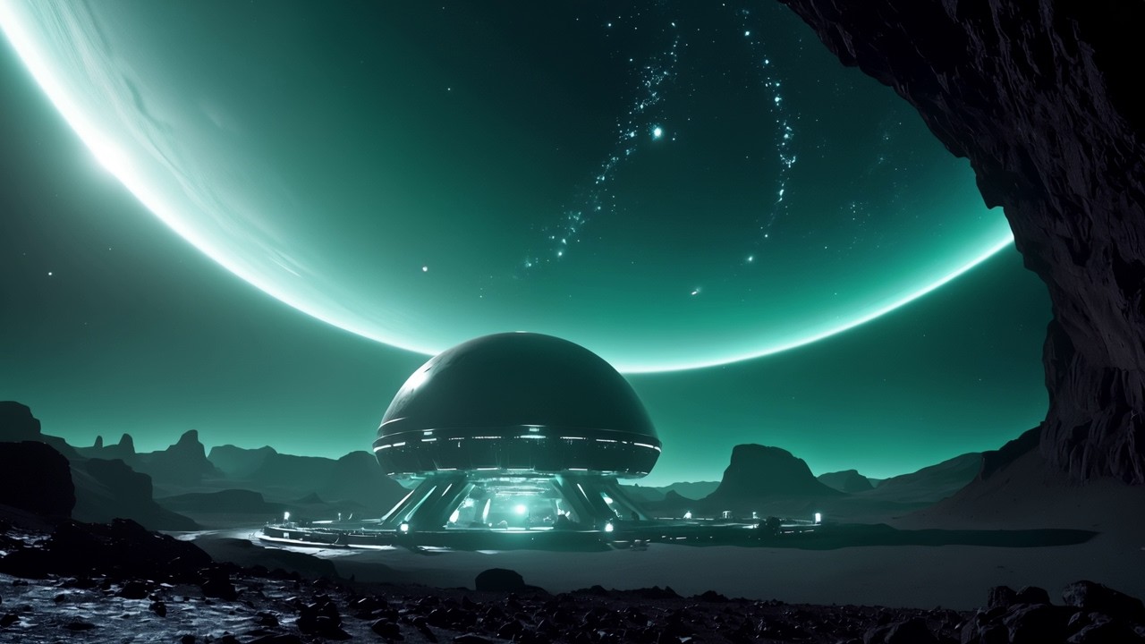 in twilight’s embrace colossus dwarfs ambition | sci fi space dark ambient music #ambientmusic