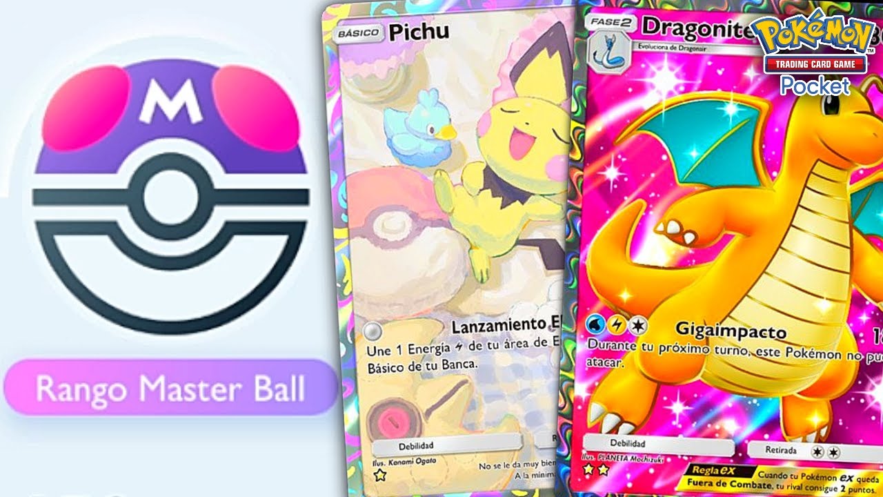 🔝 ¡MASTER BALL ALCANZADO!  CON DRAGONITE y PICHU en TCG Pocket