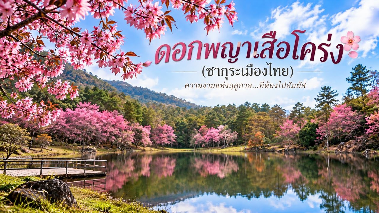 ดอกพญาเสือโคร่ง (ซากุระเมืองไทย) ศูนย์อนุรักษ์พันธุ์กล้วยไม้รองเท้านารี อช.ดอยอินทนนท์