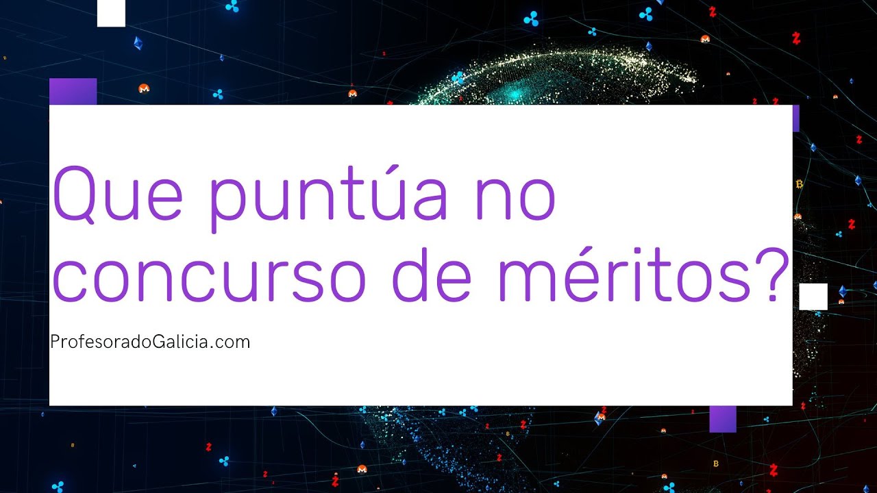 🤔Que puntúa no baremo do concurso de méritos?