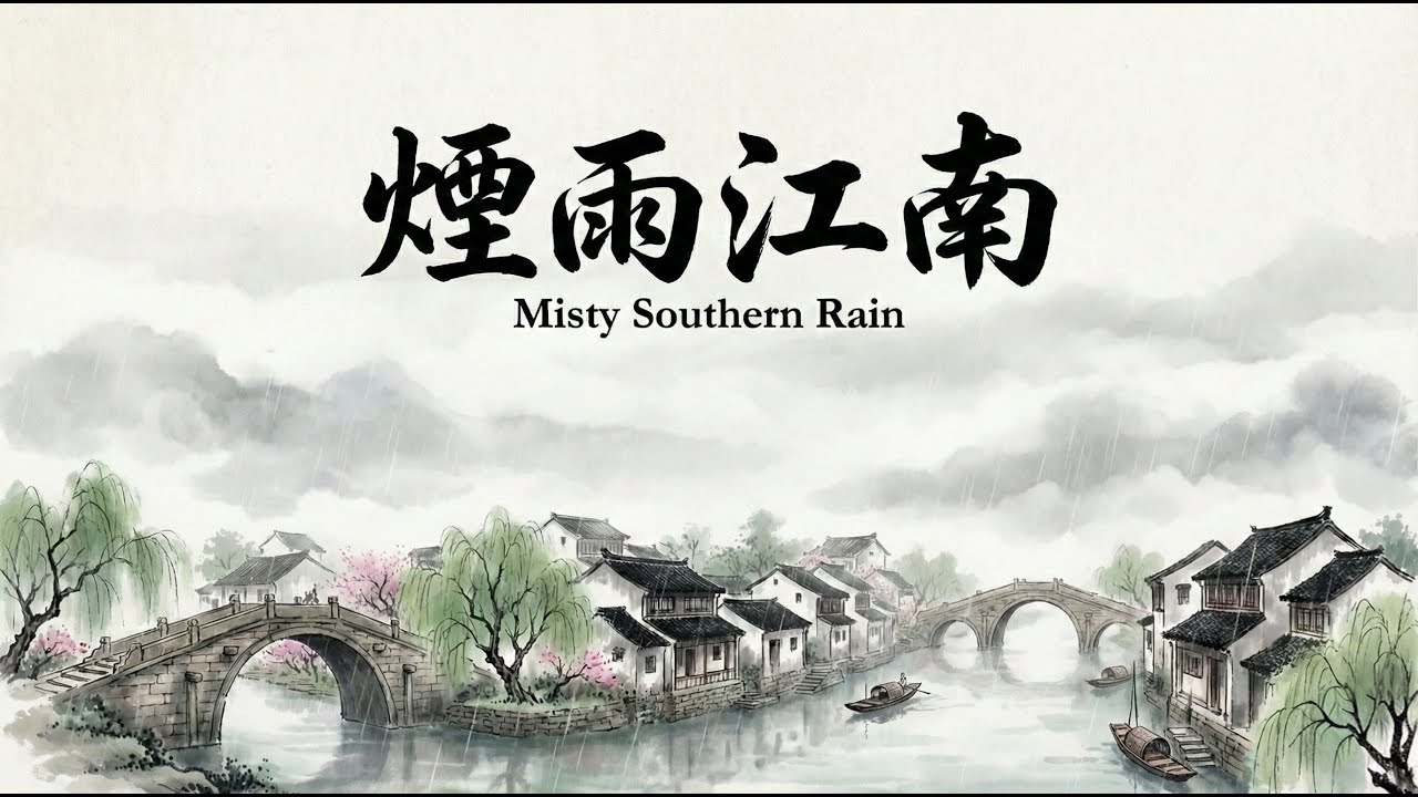 傳統中國風音樂/ 煙雨江南 (Misty Southern Rain) /1 Hour Traditional Chinese Music / Guzheng & Bamboo Flute