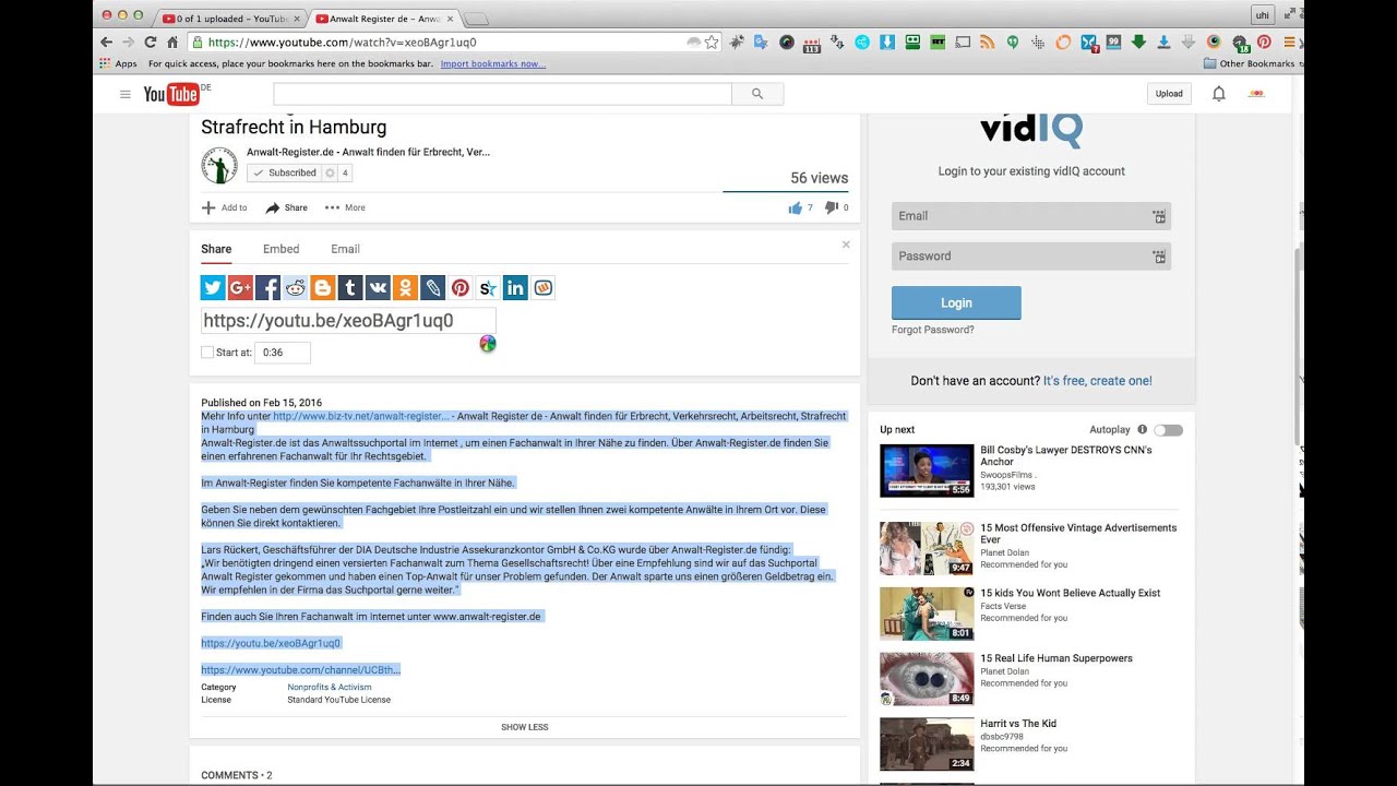 Tutorial: TPTV - Informationen von Video aus Kunden-Youtube-Kanal übertragen auf TPTV-Youtube-Kanal
