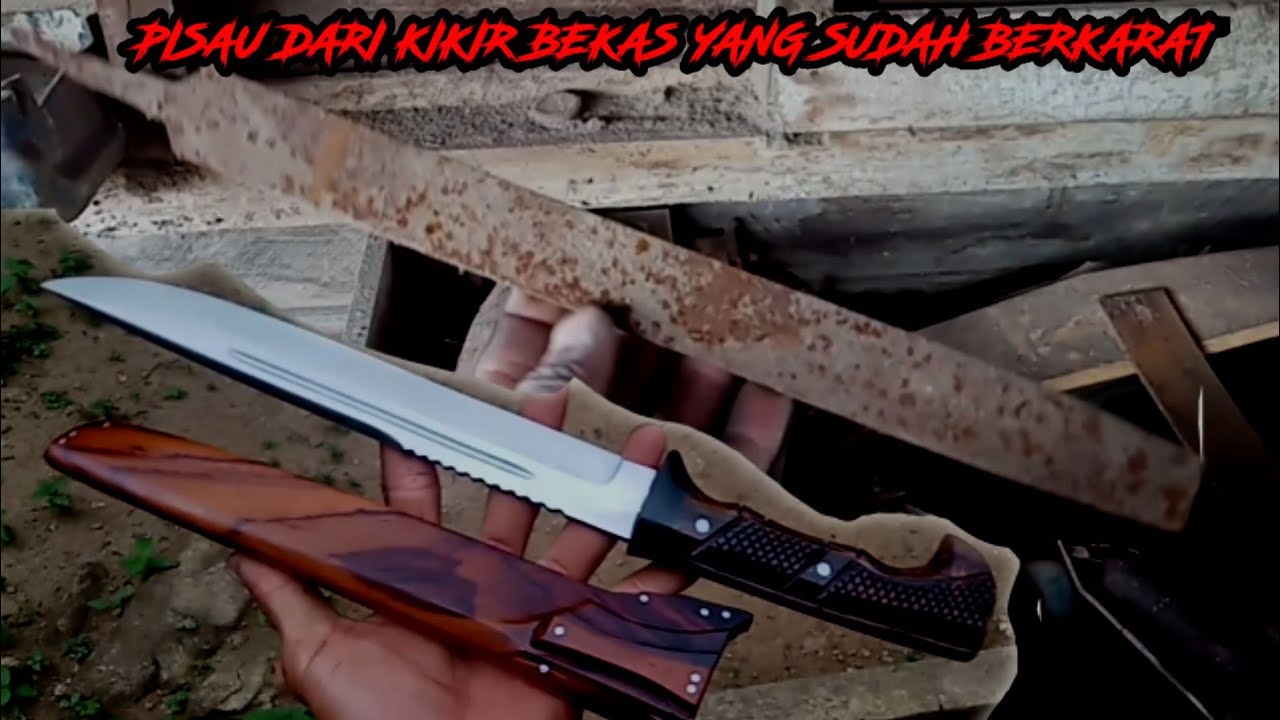 creative idea...make a bushcraft knife from a RUSTY FIELD