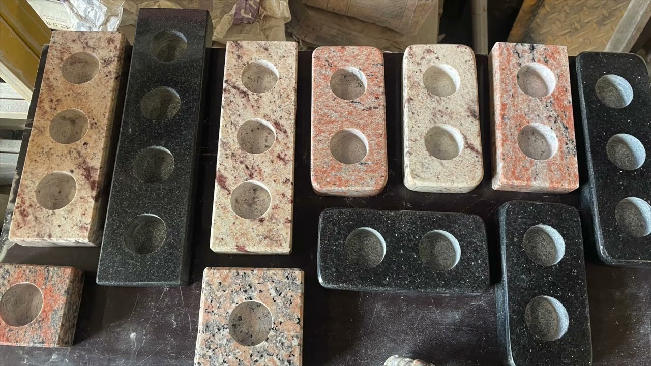Fabrication de photophores en granit