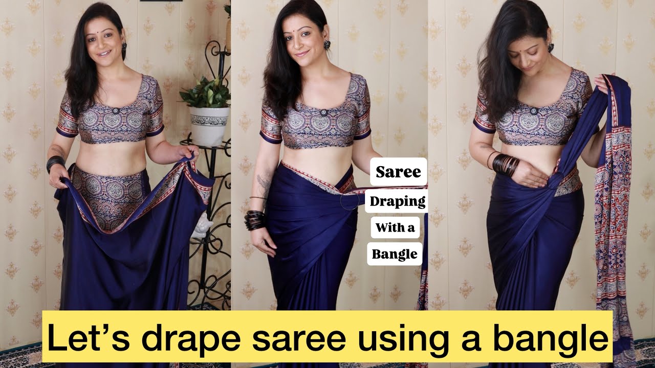 Saree Draping Tutorial / Saree draping using a bangle 