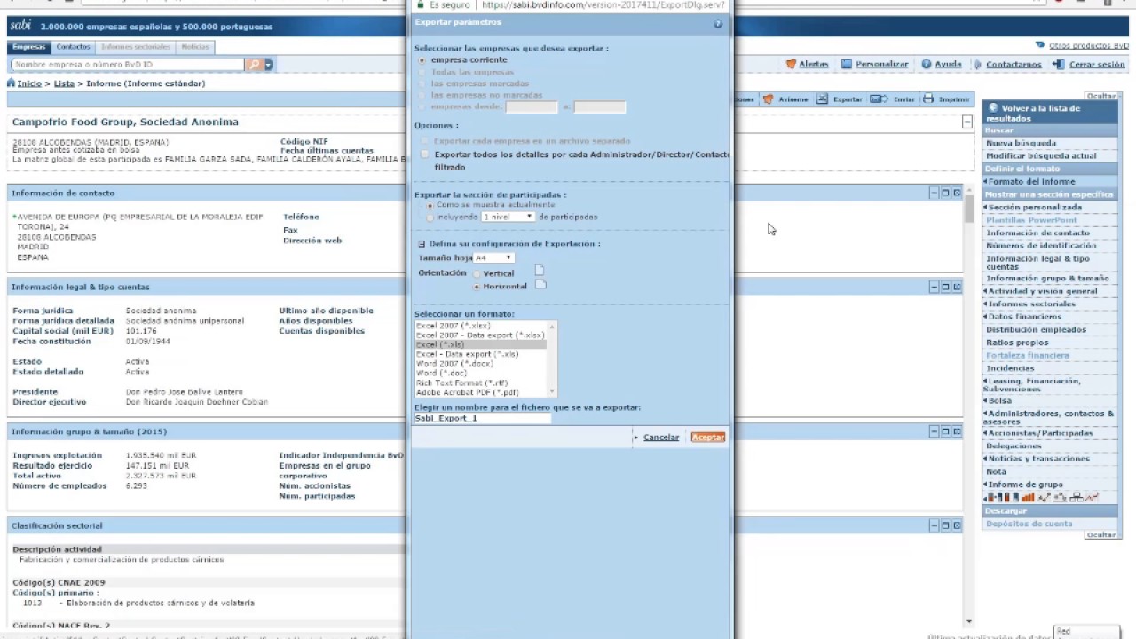 TUTORIAL Grupo comparable SABI 18 abril 2017