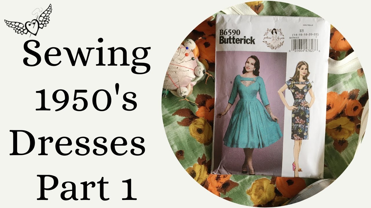 SEWING 1950's dresses ~ Part 1 ~ Patterns by Gertie Butterick B6590 sewing pattern review