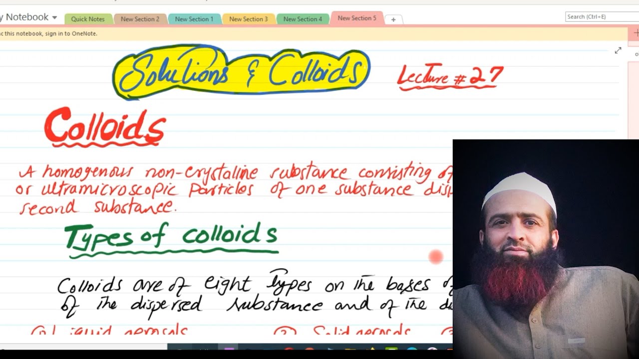 Colloids, solutions, Lecture # 27, urdu/hindi