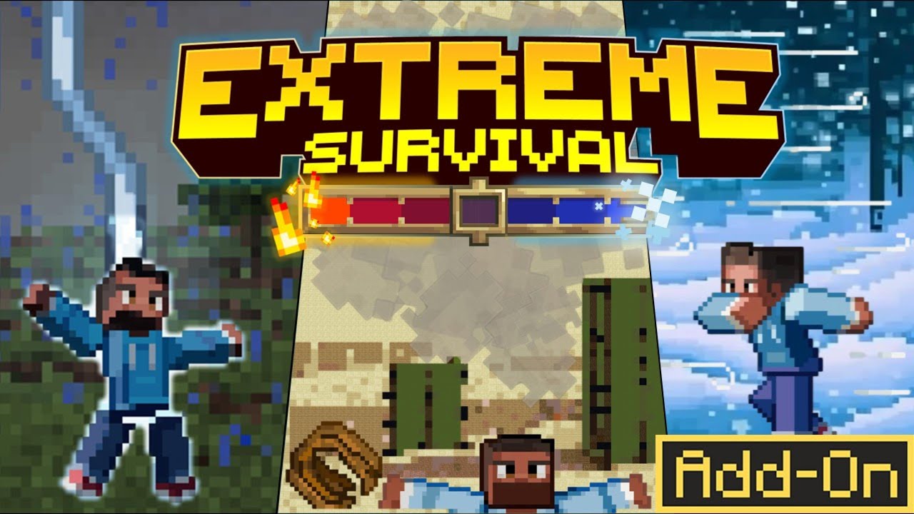 Can You Survive These Crazy Minecraft Storms? | Extreme Survival Add-on