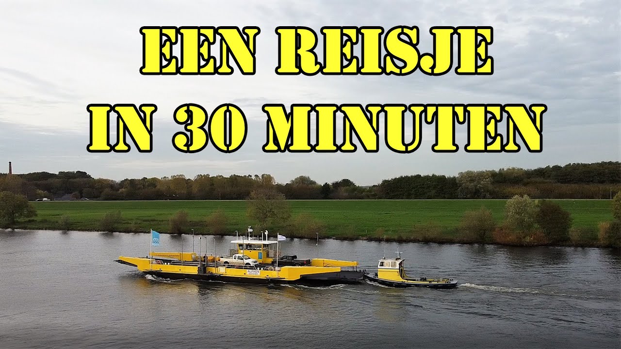 Met de veerpont Alphen van Velden naar Lithoijen varen over 85 km Maas