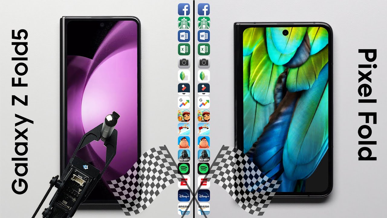 Prueba de velocidad entre el Galaxy Z Fold 5 vs. Google Pixel Fold