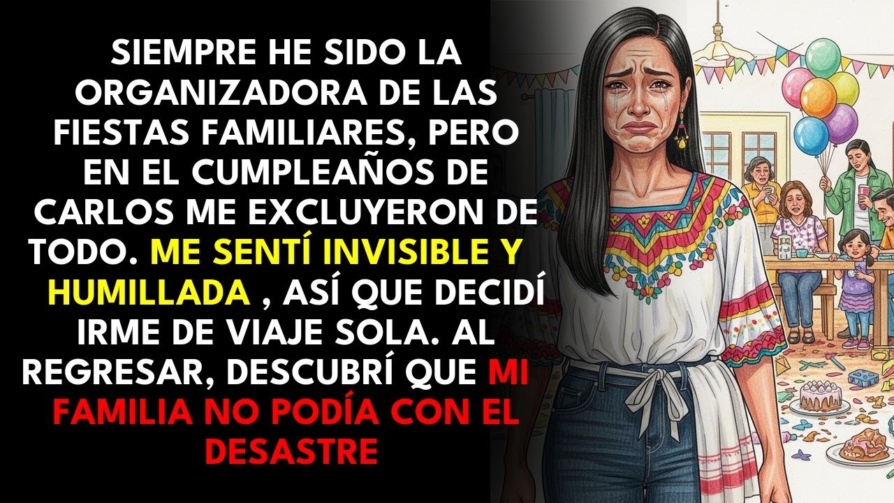En el cumpleaños de Carlos, me excluyen de las fotos y me humillan, pero entonces...