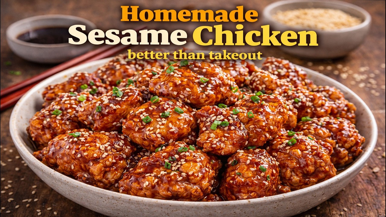 Chinese Restaurant Style Sesame Chicken - Make Chinese Food at HOME - The Wolfe Pit