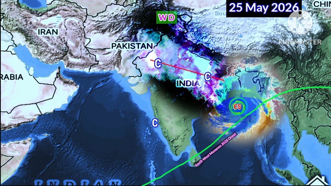 May Month 2026 Next 25 Days Weather System Map Forec&agrave;st South #Monsoon Onset Date. 