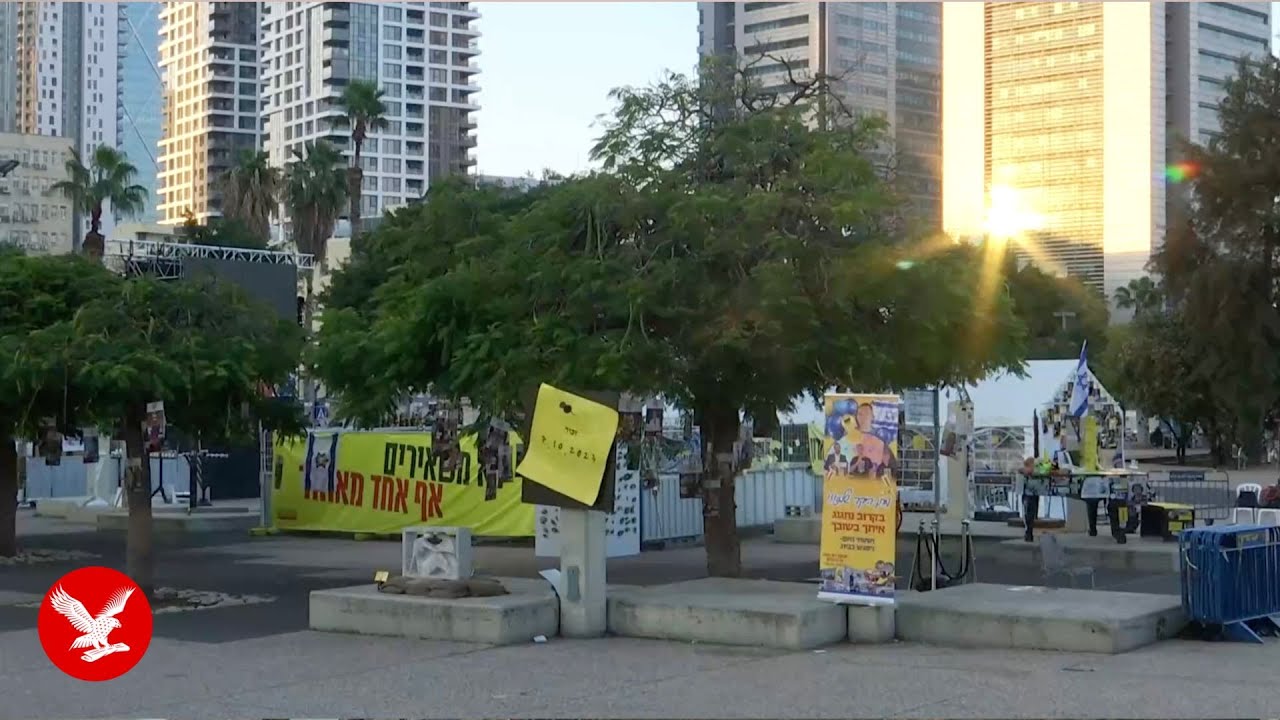 Live: View from Tel Aviv Hostage Square where hostage families congregate